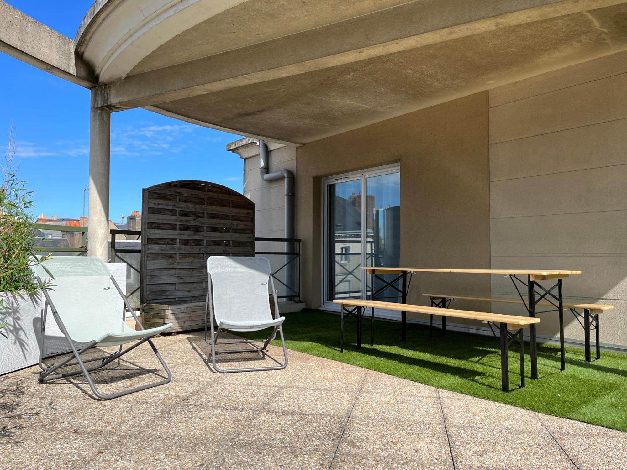 לה מאנש Le Roof Top - Centre Ville - Double Garage - 6 Pers מראה חיצוני תמונה